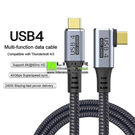 Usb4 Cable 240w Usb Type C Cables 40gps Wholesale China