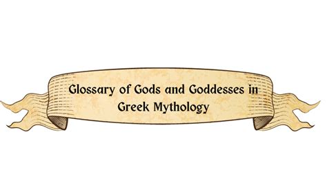 Glossary of Gods and Goddesses in Greek Mythology - LoreCat(alog)