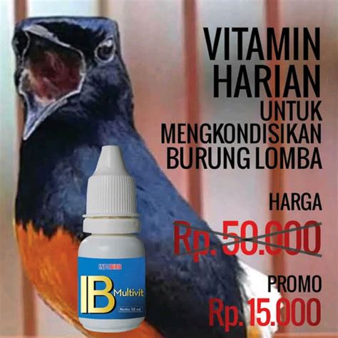 Jual Ib Multivit Vitamin Burung Penggacor Burung Murai Batu Anis