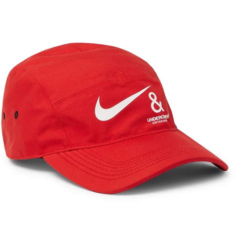 nike undercover logo print dri fit baseball cap red nike