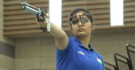 Ju World Championship Manu Won Gold In 10m Air Pistol