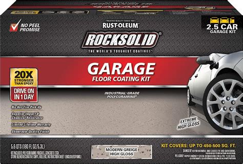 Rust Oleum 381087 RockSolid Polycuramine 2 5 Car Garage Floor Coating