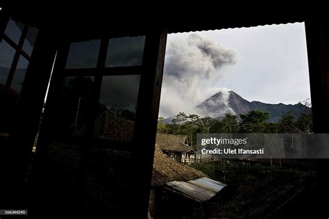 Mount Merapi Spews Pyroclastic Smoke As Seen From Balerante Village