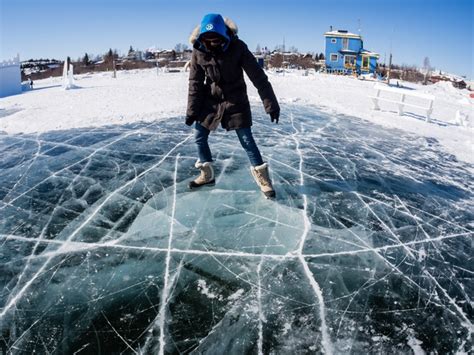 Testing the ice on the Great Slave Lake NWT - Photorator