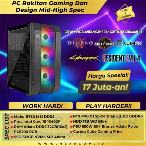 Jual Pc Rakitan Mid High Intel Core I F Vga Rtx Ti Gb Oc