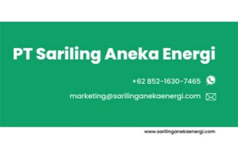 Lowongan Kerja Sales B2g Gaji Rp 7 15 Juta Pt Sariling Aneka Energi