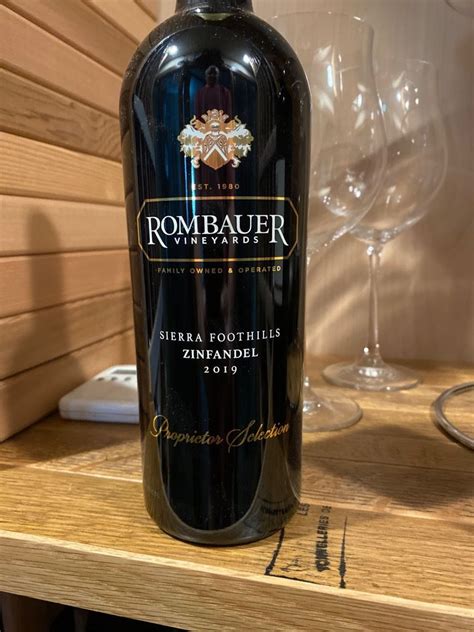 Rombauer Vineyards Zinfandel Proprietor Selection Usa California