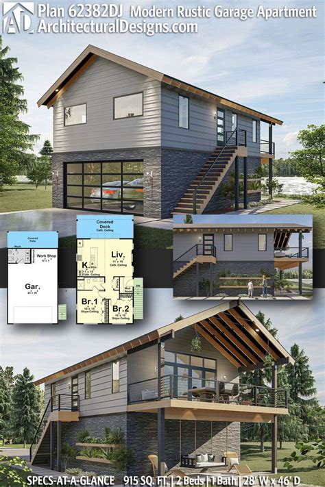 Plan 62778dj Modern Rustic Garage Apartment Plan With 41 Off