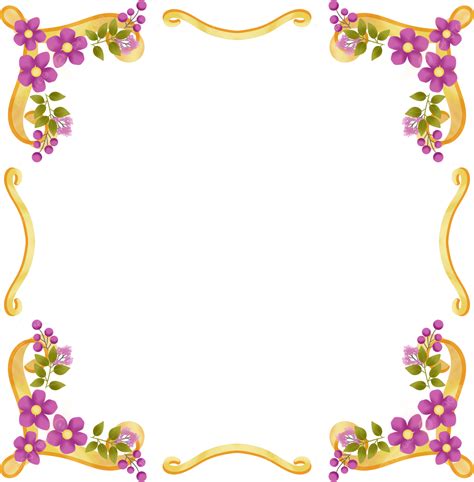 Decoração De Ornamento De Casamento De Borda De Flor Png Fronteiras