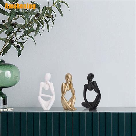 Estátua Thinker Abstrata Awkening Estátua Em Resina Para Decoração De