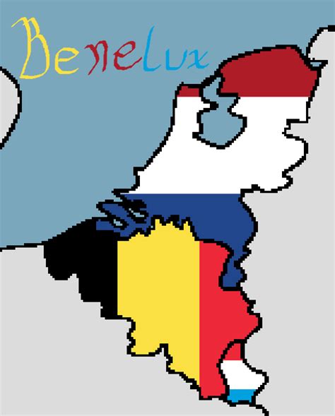 Benelux aka Low Countries Flag Map by denmarkhetalia on DeviantArt