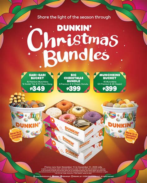 Dunkin Christmas Bundles Promo Sari Sari Bucket Big Christmas