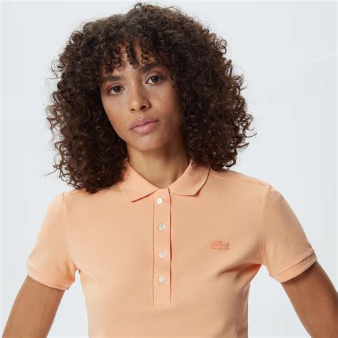 Lacoste Damska Koszulka Polo Z Elastycznej Bawe Ny Slim Fit Pf