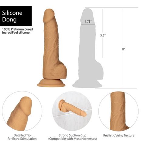 Naked Addiction Dildo Silicone W Balls Caramel Bms Satisfaction