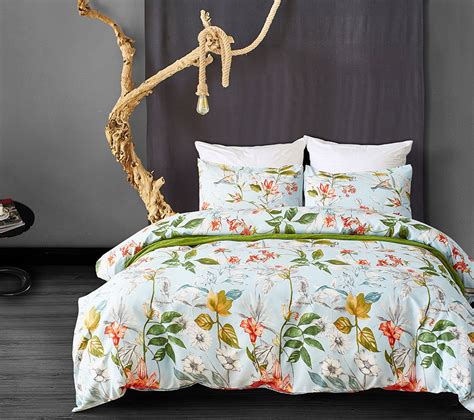 Pcs Floral Duvet Covers Set King Botanical Flower Bedding Etsy Canada