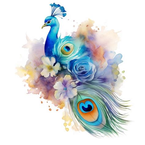 Premium Ai Image There Is A Peacock With A Flower Crown On Its Head