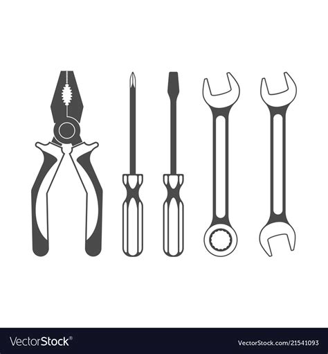 Working Tools Icon Royalty Free Vector Image Vectorstock