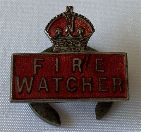 WW2 Fire Watcher Badge | Time Militaria