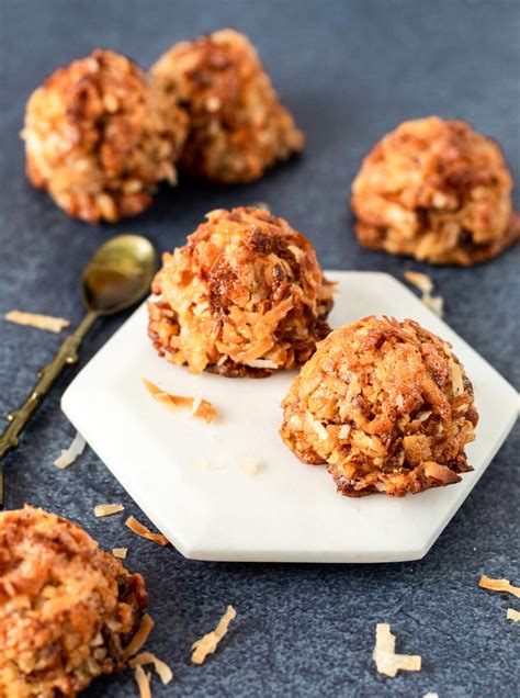 Toasted Coconut Maple Macaroons Butter And Bliss