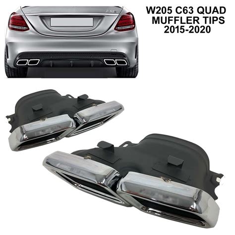 C Muffler Quad Dual Tips Exhaust C C C C Etsy