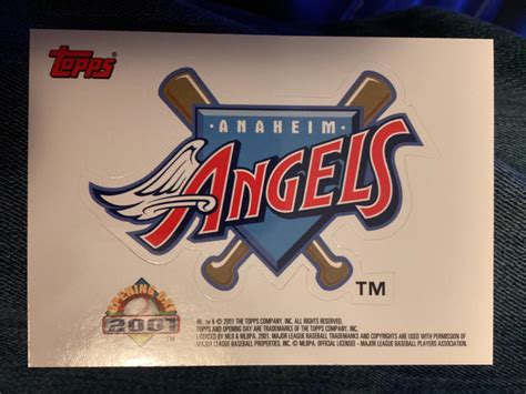 Anaheim Angels Prices 2001 Topps Opening Day Team Logo Stickers