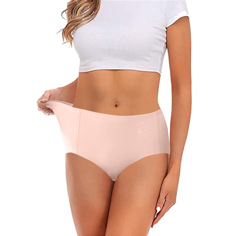 Entyinea Seamless Underwear For Women Printing Basic Bikini Female