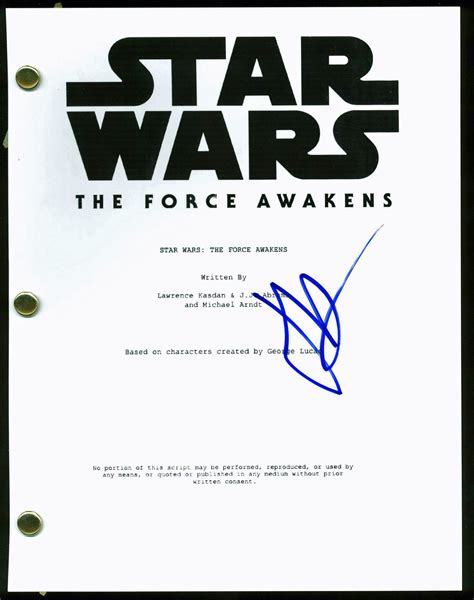 Lot Detail - Star Wars: J.J. Abrams Signed "The Force Awakens" Script (PSA/DNA)