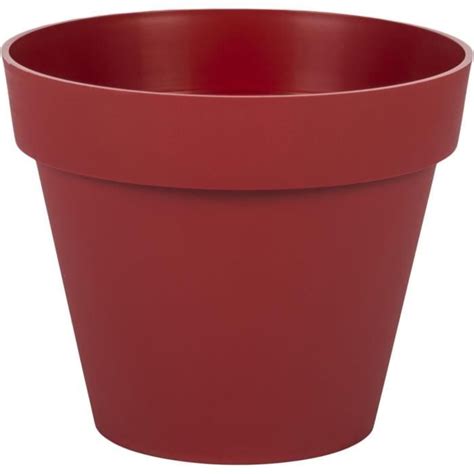 Pot De Fleur Toscane Cm Volume L Rouge Rubis Cdiscount