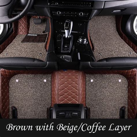 Customized 5d Car Mats Decorative Double Layer Leather Car Floor Mats