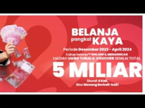 Cara Mengikuti Undian Matahari 2024 Berhadiah 5 Miliar YouTube