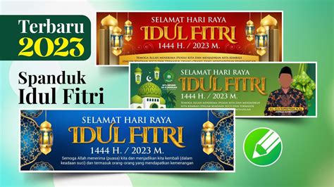 FREE Template Banner Spanduk IDUL FITRI 1444 2023 CorelDRAW File