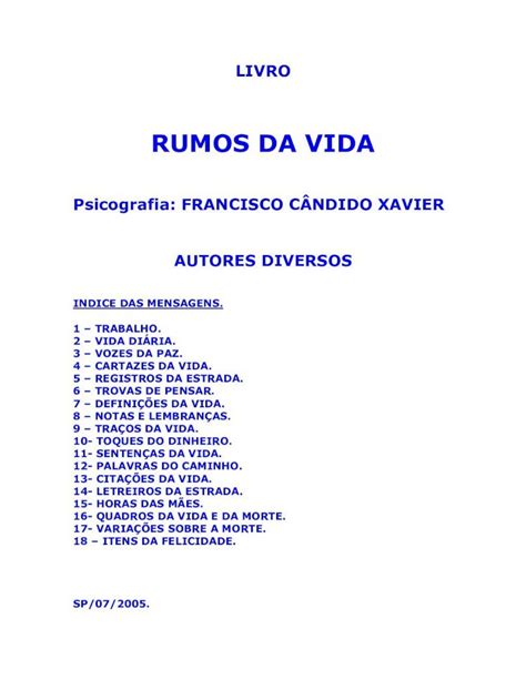 PDF Psicografia FRANCISCO CÂNDIDO XAVIER AUTORES bvespirita