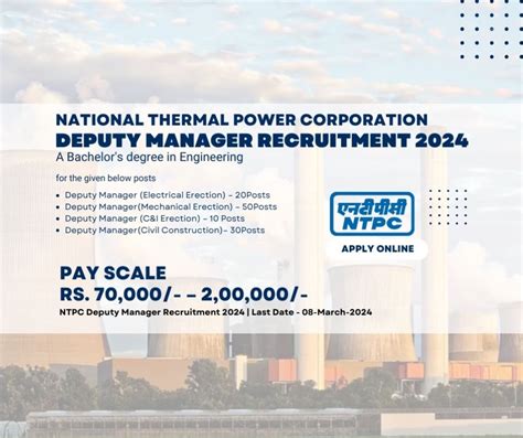 Ntpc Deputy Manager Recruitment