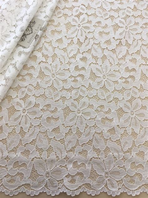 Offwhite Lace Fabric French Lace Alencon Lace Wedding Lace Etsy