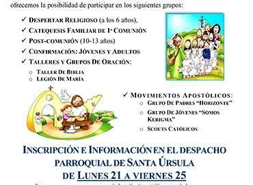 Comienza La Catequesis Parroquia Santa Rsula Y San Bartolom