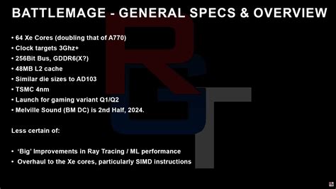 Intel Battlemage Gpu For Next Gen Arc To Feature 64 Xe2 Cores Over 3 Ghz Clocks Nvidia 4070 Ti