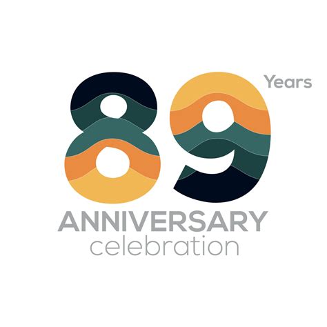 89th Anniversary Logo Design, Number 89 Icon Vector Template.Minimalist Color Palettes 12947083 ...