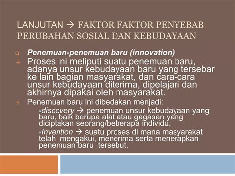 Faktor Faktor Penyebab Perubahan Pptx