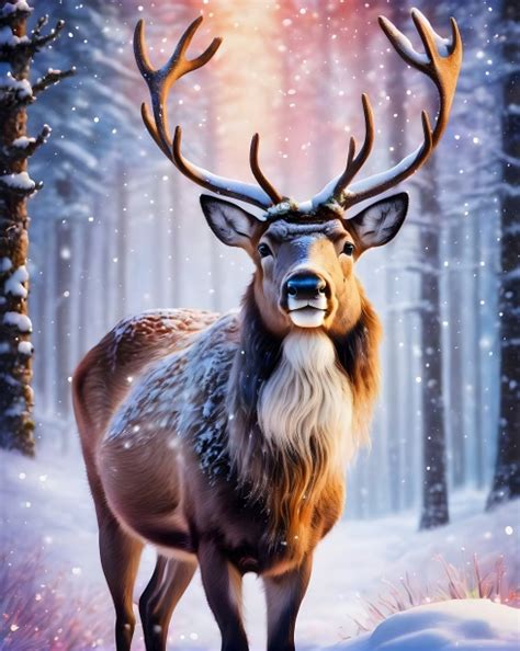 deer christmas winter art  stock photo public domain pictures