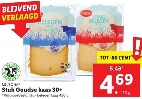 Milbona Stuk Goudse Kaas G Aanbieding Bij Lidl