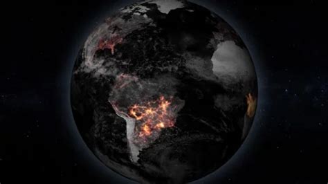 World map with animation of wildfires al... | Stock Video | Pond5