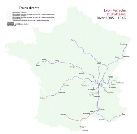 Trains directs au départ de Lyon consultez l étude et les cartes