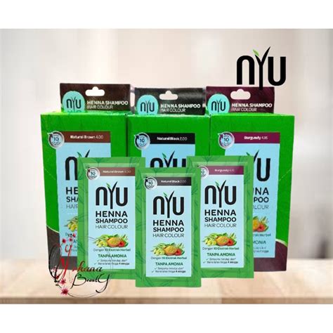 Jual Nyu Henna Shampoo Hair Colour Sachet Hair Colour Pewarna