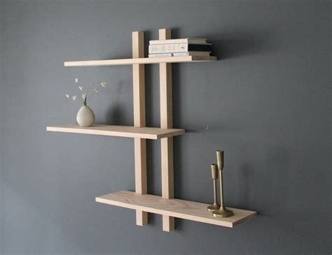 Mid-century Modern Minimalist Wall Shelf, Fully Adjustable, Handmade ...