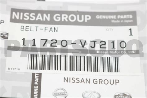 Vj Genuine Nissan Belt Fan Alternator Vj Ebay