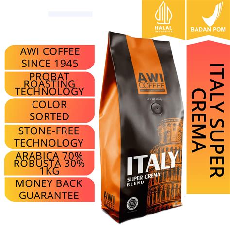 Jual Kopi Sidikalang Italy Super Crema Kg Biji Arabica Robusta