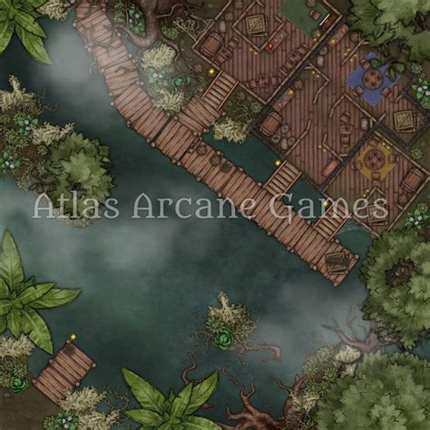 Swamp Village Battle Map