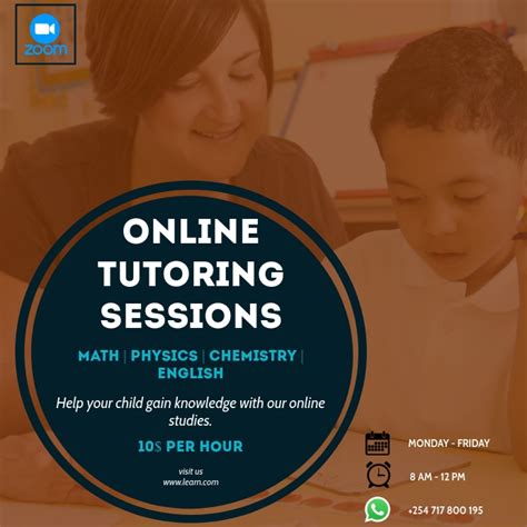 Online Tutoring Sessions Flyer Template Postermywall