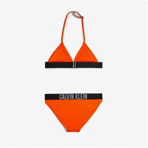 Calvin Klein Triangle Ocuk Turuncu Bikini Seti Ocuk Mayo Mayo Ort