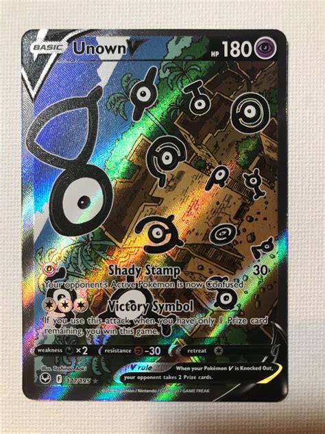 Pokémon TCG Unown V Silver Tempest 177 195 Holo Ultra Rare eBay